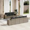 Image de vidaXL Salon de Jardin avec Coussins 8 pcs, Canapés de Terrasse, Ensemble de Meubles de Patio, Mobilier d'Extérieur, Gris 3254667