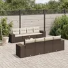Image de Salon de jardin modulable Vidaxl resine tressee marron 9 pieces x 83 x 69 8 personnes