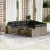 Image de Salon de jardin modulable vidaxl resine tressee 9 pieces 8 personnes 62 x 62 x 69 cm gris