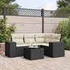 Image de vidaXL Salon de Jardin avec Coussins 5 pcs, Canapés de Terrasse, Ensemble de Meubles de Patio, Mobilier d'Extérieur, Noir 3254853