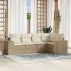 Image de vidaXL Salon de Jardin avec Coussins 5 pcs, Canapés de Terrasse, Ensemble de Meubles de Patio, Mobilier d'Extérieur, Beige 3254865