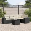 Image de vidaXL Salon de Jardin avec Coussins 6 pcs, Canapés de Terrasse, Ensemble de Meubles de Patio, Mobilier d'Extérieur, Noir 3254873