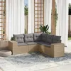 Image de vidaXL Salon de Jardin avec Coussins 5 pcs, Canapés de Terrasse, Ensemble de Meubles de Patio, Mobilier d'Extérieur, Beige 3254886