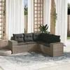 Image de vidaXL Salon de Jardin avec Coussins 5 pcs, Canapés de Terrasse, Ensemble de Meubles de Patio, Mobilier d'Extérieur, Gris 3254887