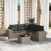 Image de vidaXL Salon de Jardin avec Coussins 6 pcs, Canapés de Terrasse, Ensemble de Meubles de Patio, Mobilier d'Extérieur, Gris 3254897