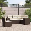 Image de Salon de jardin modulable GENERIQUE 5 pieces marron 5 personnes 62 x 62 x 69 cm resine tressee