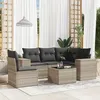 Image de vidaXL Salon de Jardin avec Coussins 6 pcs, Canapés de Terrasse, Ensemble de Meubles de Patio, Mobilier d'Extérieur, Gris 3254919