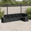 Image de vidaXL Salon de Jardin avec Coussins 6 pcs, Canapés de Terrasse, Ensemble de Meubles de Patio, Mobilier d'Extérieur, Noir 3254922