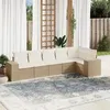 Image de vidaXL Salon de Jardin avec Coussins 6 pcs, Canapés de Terrasse, Ensemble de Meubles de Patio, Mobilier d'Extérieur, Beige 3254925