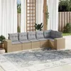 Image de vidaXL Salon de Jardin avec Coussins 6 pcs, Canapés de Terrasse, Ensemble de Meubles de Patio, Mobilier d'Extérieur, Beige 3254926