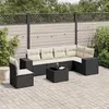 Image de vidaXL Salon de Jardin avec Coussins 7 pcs, Canapés de Terrasse, Ensemble de Meubles de Patio, Mobilier d'Extérieur, Noir 3254973