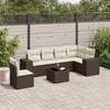 Image de vidaXL Salon de Jardin avec Coussins 7 pcs, Canapés de Terrasse, Ensemble de Meubles de Patio, Mobilier d'Extérieur, Marron 3254980