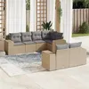 Image de vidaXL Salon de Jardin avec Coussins 7 pcs, Canapés de Terrasse, Ensemble de Meubles de Patio, Mobilier d'Extérieur, Beige 3255146