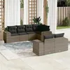 Image de vidaXL Salon de Jardin avec Coussins 7 pcs, Canapés de Terrasse, Ensemble de Meubles de Patio, Mobilier d'Extérieur, Gris 3255147