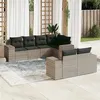 Image de vidaXL Salon de Jardin avec Coussins 7 pcs, Canapés de Terrasse, Ensemble de Meubles de Patio, Mobilier d'Extérieur, Gris 3255149