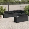 Image de vidaXL 8-delige Loungeset met kussens poly rattan zwart3255152