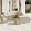 Image de 8 pieces Vidaxl rotin salon de jardin modulable beige x 83 x 69 8 personnes