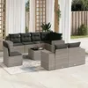 Image de vidaXL Salon de Jardin avec Coussins 9 pcs, Canapés de Terrasse, Ensemble de Meubles de Patio, Mobilier d'Extérieur, Gris 3255187
