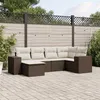 Image de vidaXL Salon de Jardin avec Coussins 6 pcs, Canapés de Terrasse, Ensemble de Meubles de Patio, Mobilier d'Extérieur, Marron 3255200
