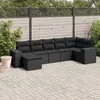 Image de Salon de jardin modulable VIDAXL rotin noir 7 pieces x 83 x 69 7 personnes