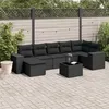 Image de vidaXL 8-delige Loungeset met kussens poly rattan zwart3255222