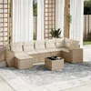 Image de vidaXL Salon de Jardin avec Coussins 8 pcs, Canapés de Terrasse, Ensemble de Meubles de Patio, Mobilier d'Extérieur, Beige 3255225