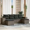 Image de vidaXL Salon de Jardin avec Coussins 6 pcs, Canapés de Terrasse, Ensemble de Meubles de Patio, Mobilier d'Extérieur, Gris 3255257