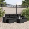 Image de vidaXL Salon de Jardin avec Coussins 7 pcs, Canapés de Terrasse, Ensemble de Meubles de Patio, Mobilier d'Extérieur, Noir 3255262