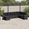 Image de vidaXL 8-delige Loungeset met kussens poly rattan zwart3255292