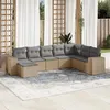 Image de vidaXL Salon de Jardin avec Coussins 8 pcs, Canapés de Terrasse, Ensemble de Meubles de Patio, Mobilier d'Extérieur, Beige 3255296