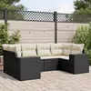 Image de vidaXL Salon de Jardin avec Coussins 6 pcs, Canapés de Terrasse, Ensemble de Meubles de Patio, Mobilier d'Extérieur, Noir 3255313