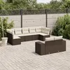 Image de Salon de jardin modulable GENERIQUE resine tressee 9 pieces 9 personnes 62 x 62 x 69 cm marron