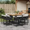 Image de Salon de jardin modulable VIDAXL 11 pieces resine tressee beige 62 x 62 x 69 cm