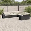 Image de Noir Vidaxl salon de jardin modulable resine tressee 10 personnes 62 x 62 x 69 10 pieces