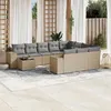 Image de Salon de jardin modulable VIDAXL resine tressee 11 pieces beige 62 x 62 x 69 cm