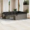 Image de vidaXL Salon de Jardin avec Coussins 11 pcs, Canapés de Terrasse, Ensemble de Meubles de Patio, Mobilier d'Extérieur, Gris 3255467