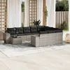 Image de vidaXL Salon de Jardin avec Coussins 13 pcs, Canapés avec Pieds Réglables, Ensemble de Meubles d'Extérieur Patio Terrasse, 3223986