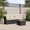 Image de Salon de jardin modulable vidaxl resine tressee noir 2 personnes 62 x 62 x 69 cm 5 pieces