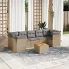 Image de vidaXL Salon de Jardin avec Coussins 8 pcs, Canapés de Terrasse, Ensemble de Meubles de Patio, Mobilier d'Extérieur, Mélange 3255842