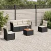 Image de vidaXL Salon de Jardin avec Coussins 6 pcs, Canapés de Terrasse, Ensemble de Meubles de Patio, Mobilier d'Extérieur, Noir 3255874