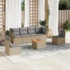 Image de vidaXL Salon de Jardin avec Coussins 7 pcs, Canapés de Terrasse, Ensemble de Meubles de Patio, Mobilier d'Extérieur, Mélange 3255884