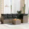 Image de Salon de jardin vidaxl bois massif 6 pieces 2 personnes 62 x 62 x 69 cm gris