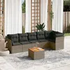 Image de vidaXL Salon de Jardin avec Coussins 7 pcs, Canapés de Terrasse, Ensemble de Meubles de Patio, Mobilier d'Extérieur, Gris 3255983