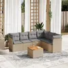 Image de vidaXL Salon de Jardin avec Coussins 7 pcs, Canapés de Terrasse, Ensemble de Meubles de Patio, Mobilier d'Extérieur, Mélange 3255989