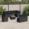Image de Salon de jardin modulable Vidaxl noir 8 personnes 9 pieces 62.0 x 62 x 69 cm resine tressee
