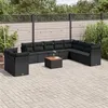 Image de Salon de jardin modulable Vidaxl noir 10 personnes resine tressee 62.0 x 62 x 69 cm 11 pieces