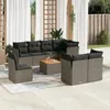 Image de vidaXL Salon de Jardin avec Coussins 9 pcs, Canapés de Terrasse, Ensemble de Meubles de Patio, Mobilier d'Extérieur, Gris 3256074