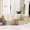 Image de vidaXL Salon de Jardin avec Coussins 7 pcs, Canapés de Terrasse, Ensemble de Meubles de Patio, Mobilier d'Extérieur, Beige 3256079