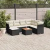 Image de vidaXL Salon de Jardin avec Coussins 8 pcs, Canapés de Terrasse, Ensemble de Meubles de Patio, Mobilier d'Extérieur, Noir 3256091