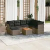 Image de vidaXL Salon de Jardin avec Coussins 8 pcs, Canapés de Terrasse, Ensemble de Meubles de Patio, Mobilier d'Extérieur, Gris 3256095